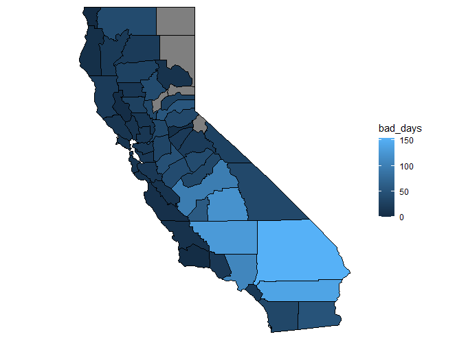 graph of california